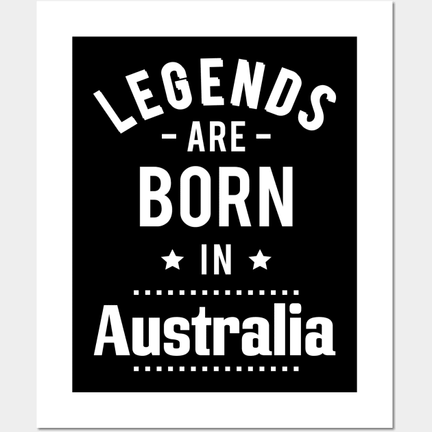 Legends Are Born In Australia Wall Art by ProjectX23 Orange